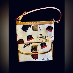 Dooney & Bourke MLB Giants Large Slim Wristlet & Continental Clutch Wallet
